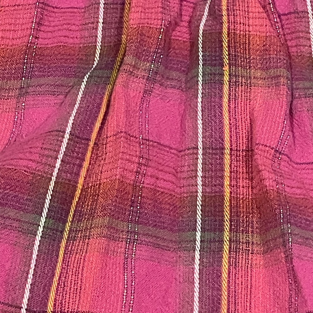 Gap Baby Red & Pink Plaid Ruffle Drop Waist Dress with 3/4 Sleeves, Size 5 Years - Picture 3 of 4